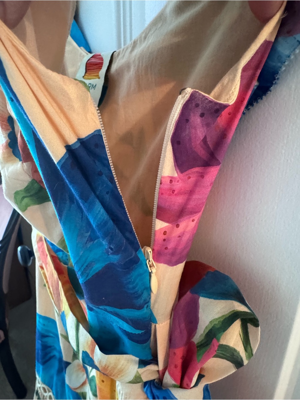 FARM Rio "Mary's Garden" Frilled Top Midi Dress. - Picture 11 of 16